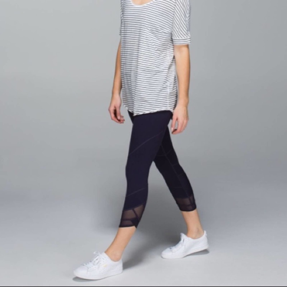 Lululemon Emerge Renewed Crop Purple Leggings